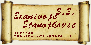 Stanivoje Stanojković vizit kartica